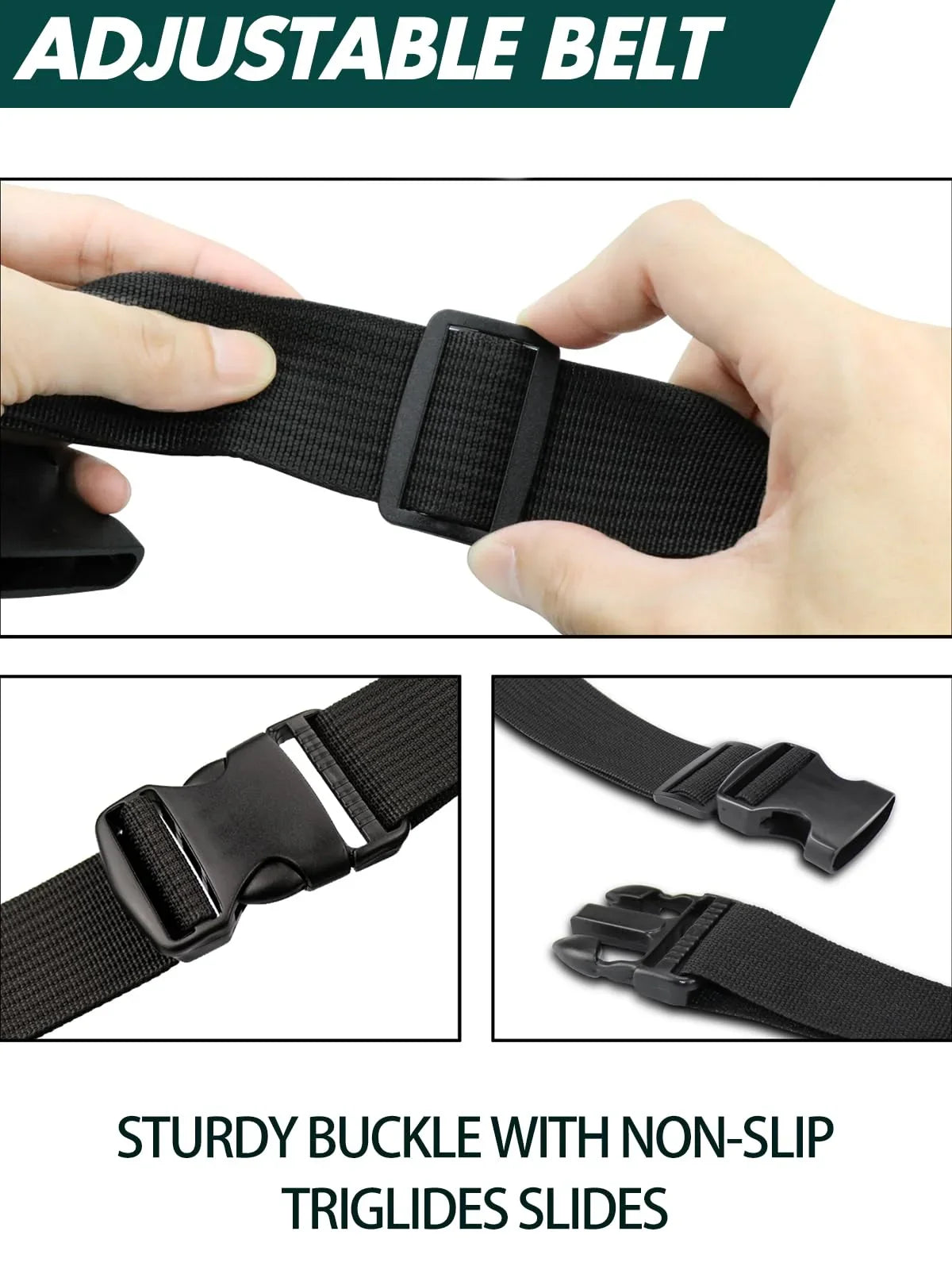 Men's Women's Waist Bag, Sports Waist Bag with 4 Zip Pockets, Men's Waist Bag, Small Adjustable Belt, Waterproof Work Waist Bag for Cycling Running Hiking Trekking Concerts - STREET STYLE