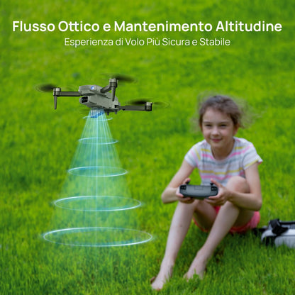 Ameta Drone con Telecamera 4K per Bambini e Adulti, S20 Lite Mini Droni Pieghevole con Motore Brushless/ 36min di Volo/Altitudine Mantenimento/Volo Circolare, Regalo per Uomo Ragazzo, Meno di 249g