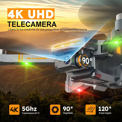 G9 GPS Drone con Telecamera 4K Professionale per Adulti e Bambini, Droni con Motore Brushless, 45 Minuti di Autonomia, 5G FPV Transmissione, Ritorno Auto, RC Quadricotter per Principianti, <249g, C0