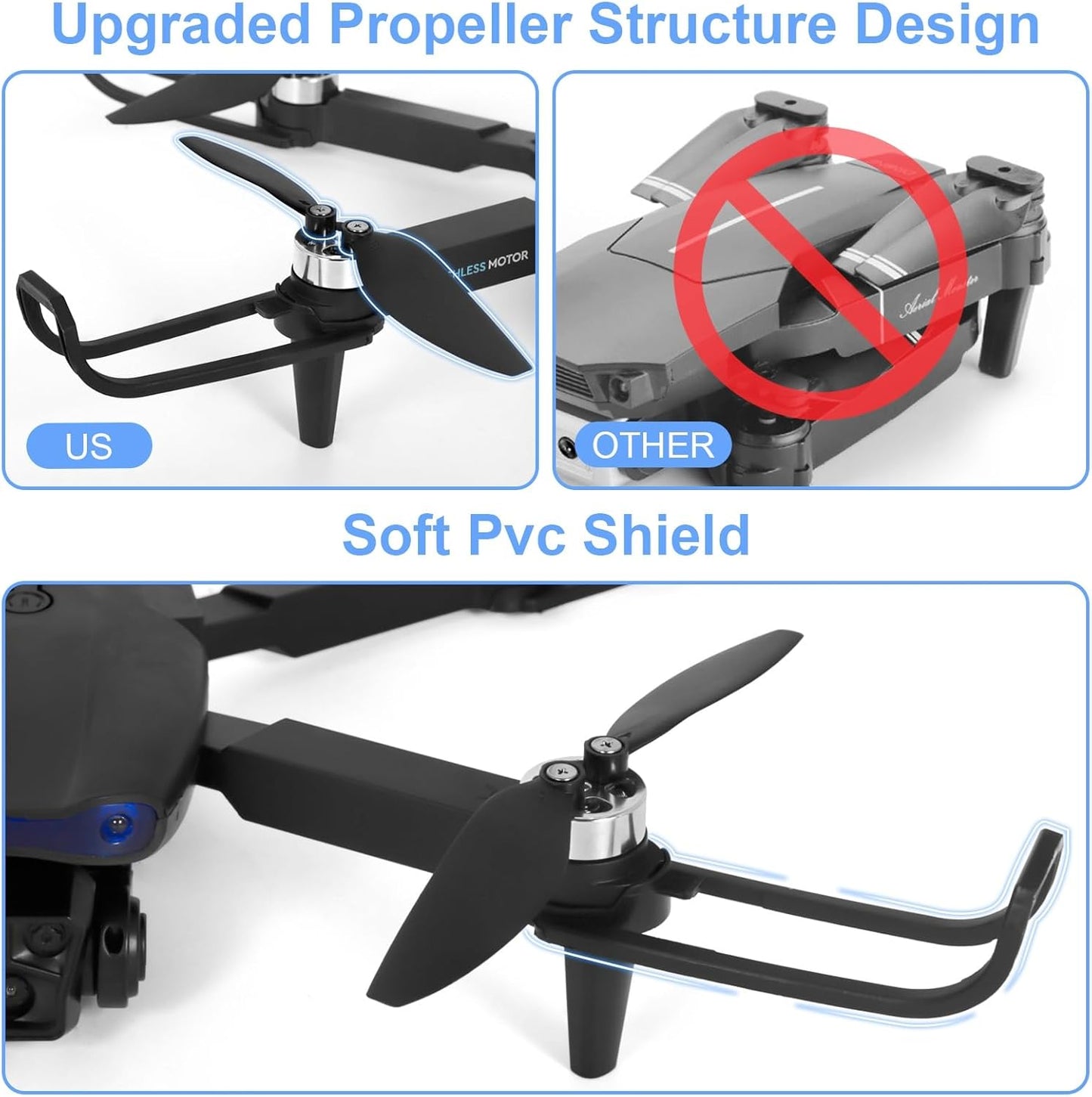 Drone con Telecamera 1080P HD, FPV Droni Telecomandati Mini Drone WiFi Video Diretta per Principianti e Bambini, Mantenimento dell'altitudine, Modalità Senza Testa