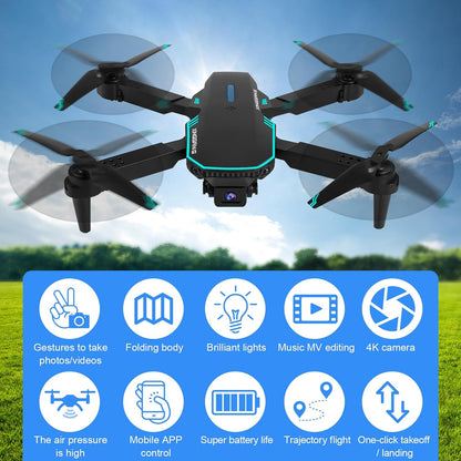 Drone con fotocamera 720P HD per bambini, WiFi FPV Drone per principianti, quadricottero RC con 2 batterie, sensore di gravità, 3D, modalità flip con un tasto, start/atterraggio, modalità altitudine