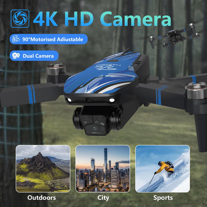 Drone con Fotocamera 4k per Adulti, Droni con 2,8 Pollici Schermo LCDProfessionisti, Evitamento Ostacoli 270°, Motore Brushless, Mantenimento dell'altitudine, RC Quadcopter per Principianti TT19LCD