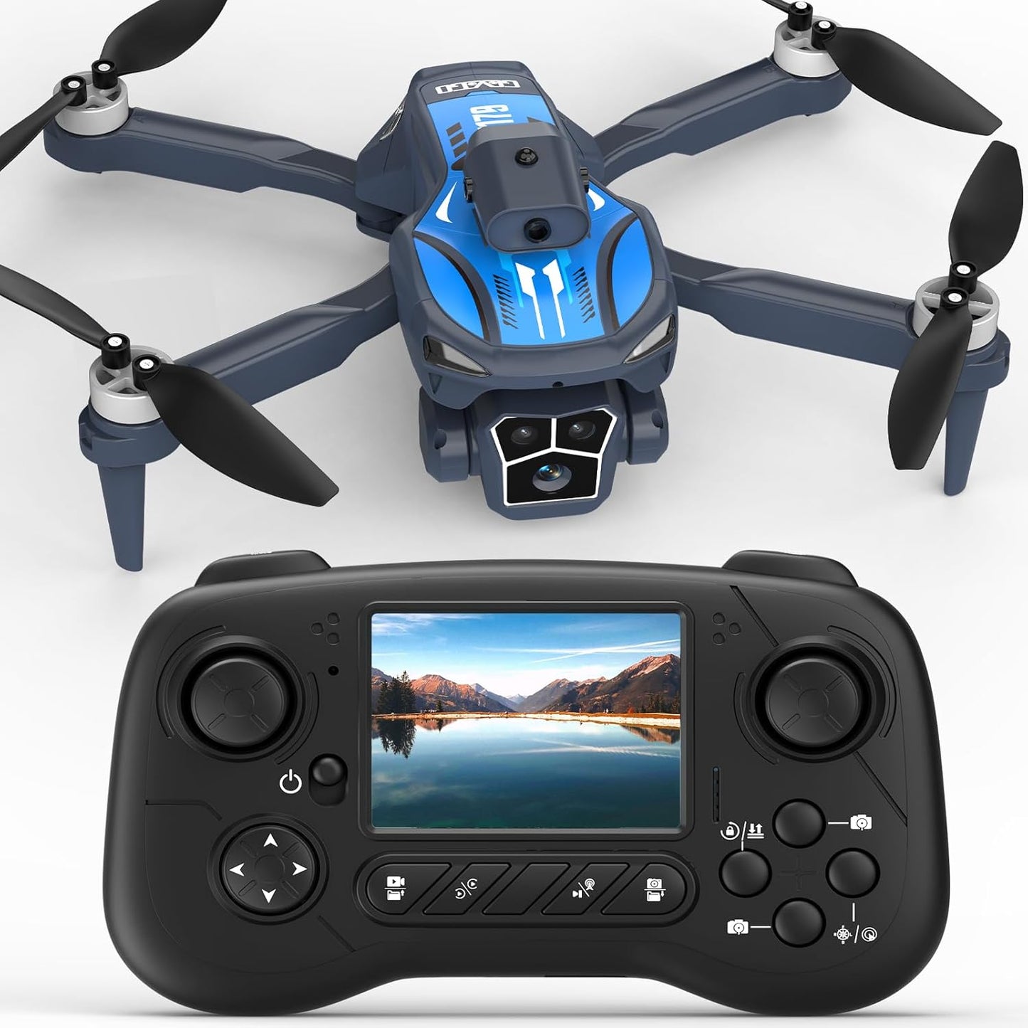 Drone Pieghévole Con Fotocamera 1080P & Schermo LCD 2,8", Evitamento Ostacoli, Motore Brushless, Quadricottero FPV WiFi, Volo A Traiettoria, Autonomia Di Volo 16 Min, Per Adulti/Principianti