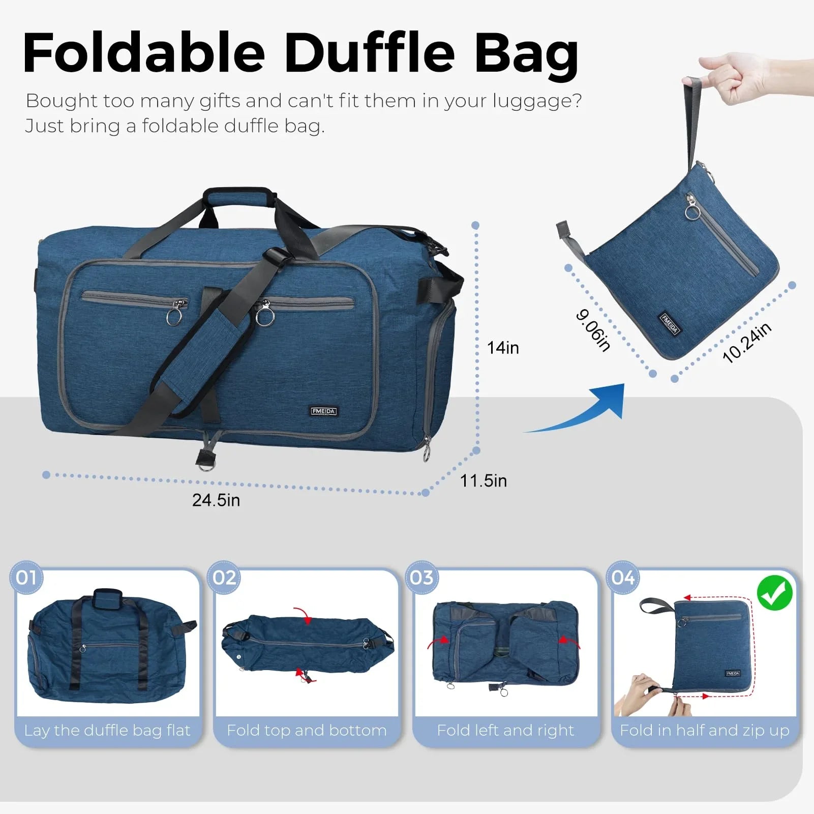 Fmeida 65L Unisex Adult Travel Duffel Bag, Large Gym Bag with Shoe Compartment and Shoulder Strap, Waterproof Duffel Bag Sports Bag, Black, Duffel bag with shoe compartment - STREET STYLE