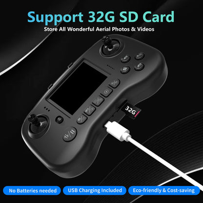 Drone con Fotocamera 4k per Adulti, Droni con 2,8 Pollici Schermo LCDProfessionisti, Evitamento Ostacoli 270°, Motore Brushless, Mantenimento dell'altitudine, RC Quadcopter per Principianti TT19LCD