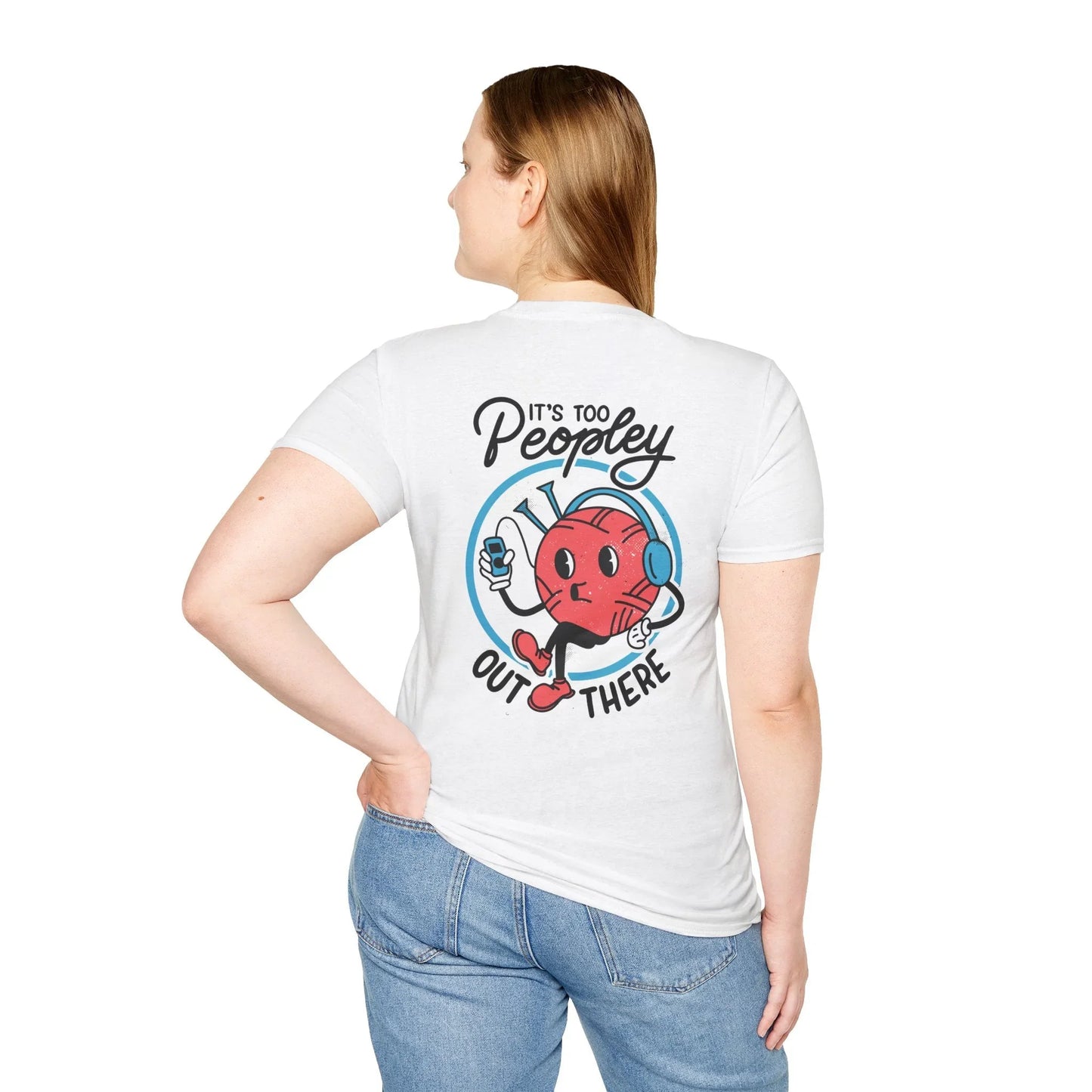 It´s too Peopley out there - Antisocial Retro - Unisex T-Shirt - Back Print - STREET STYLE