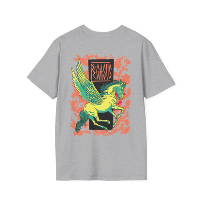 Pegasus - Greek Mythology - Unisex T-Shirt - Back Print - STREET STYLE