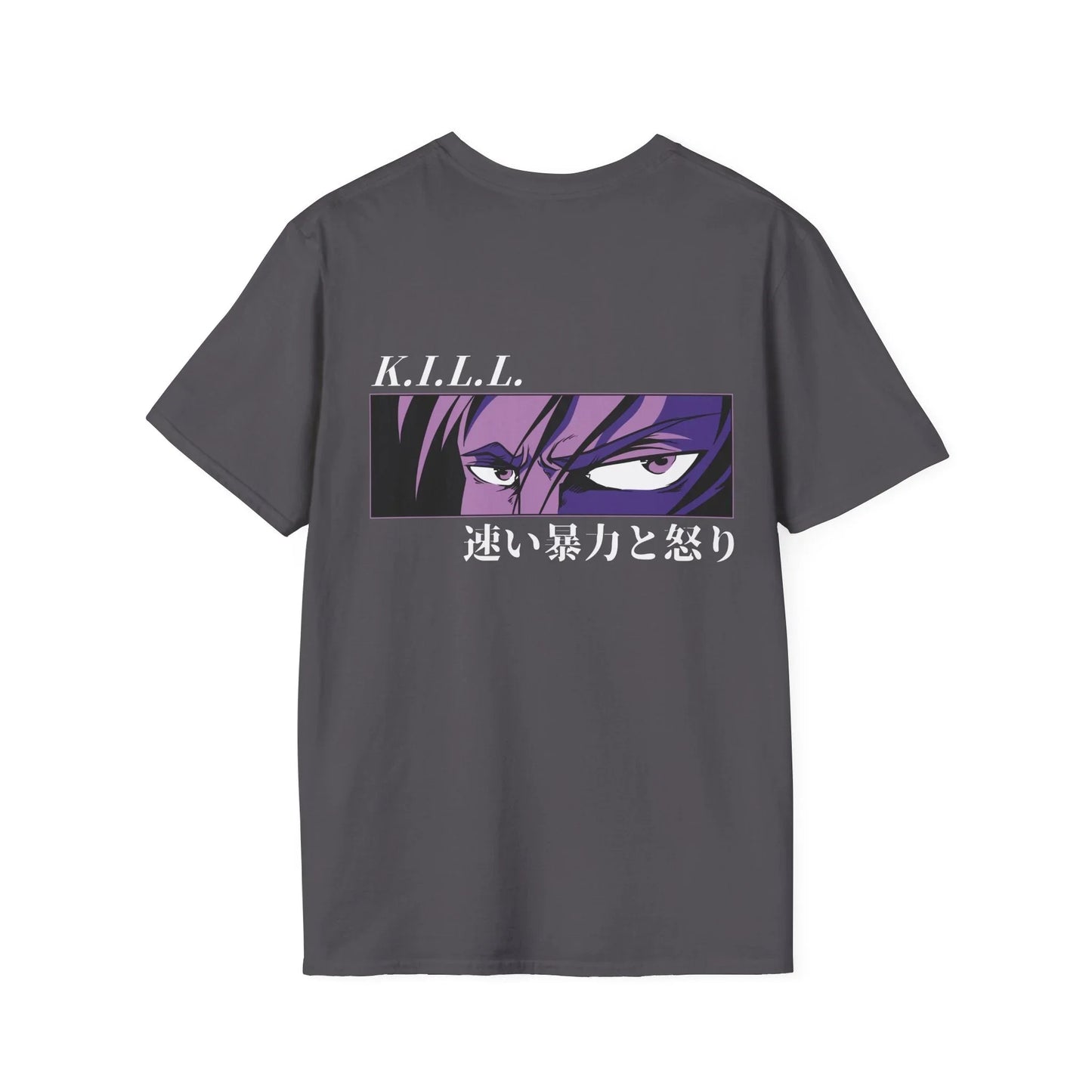 Kill Eyes - Anime World - Unisex T-Shirt - Back Print - STREET STYLE