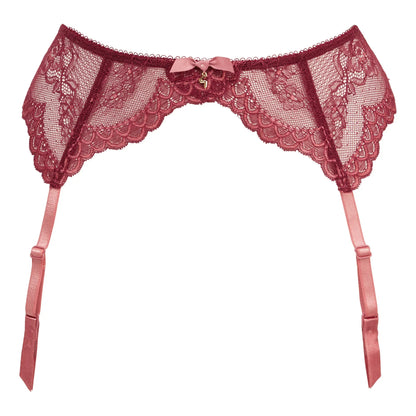 Gossard Superboost Lace Garter Belt Cranberry/Raspberry Sorbet - STREET STYLE