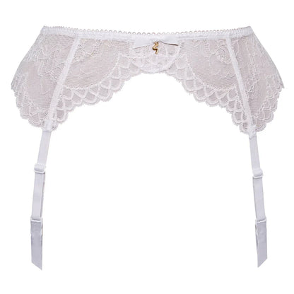 Sheer Lace Garter Belt Gossard Superboost Lace White - STREET STYLE