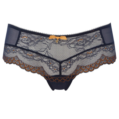 Gossard Superboost Lace Short Panty Midnight Blue Gold - STREET STYLE