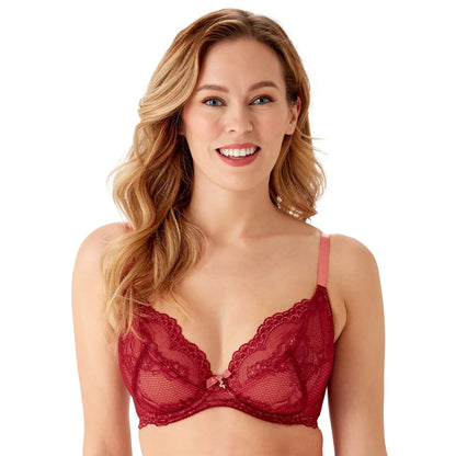 Gossard Superboost Lace Plunge Bra Cranberry/Raspberry Sorbet - STREET STYLE