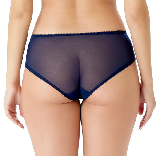 Gossard Superboost Lace Short Panty Midnight Blue Gold - STREET STYLE