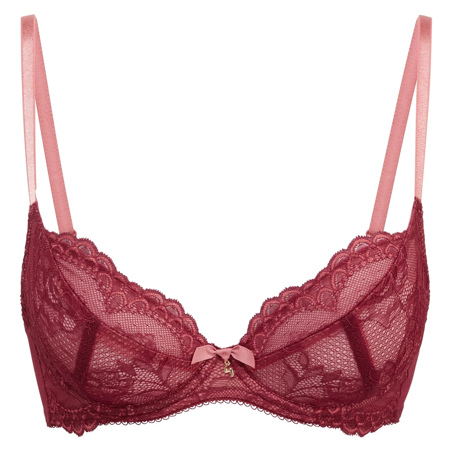 Gossard Superboost Lace Plunge Bra Cranberry/Raspberry Sorbet - STREET STYLE