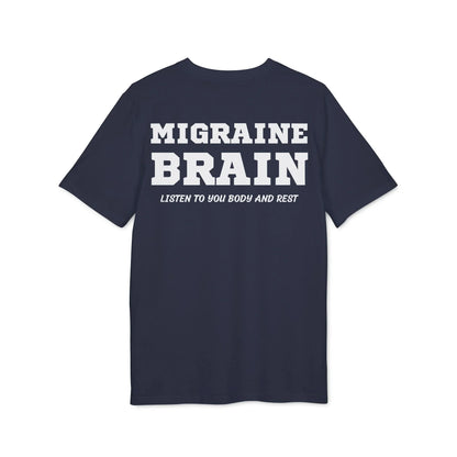 Migraine Brain listen to you body and rest - See the Way - Premium Bio Unisex T-Shirt - Back Print - STREET STYLE