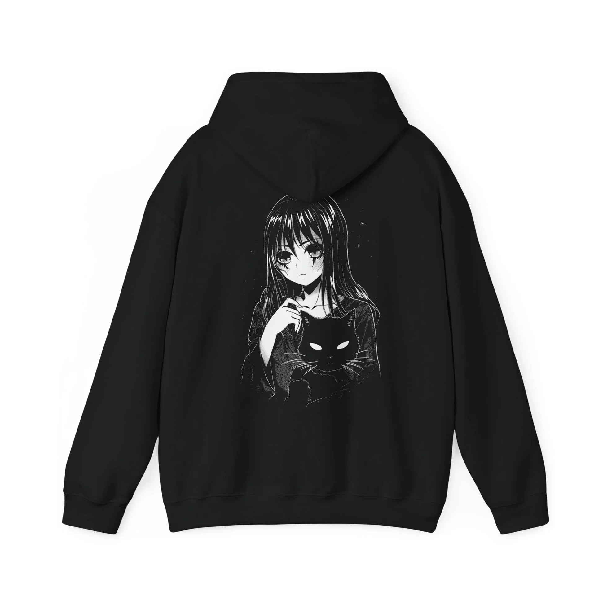Anime Girl Scary Cat - Anime World - Unisex Hoodie - STREET STYLE