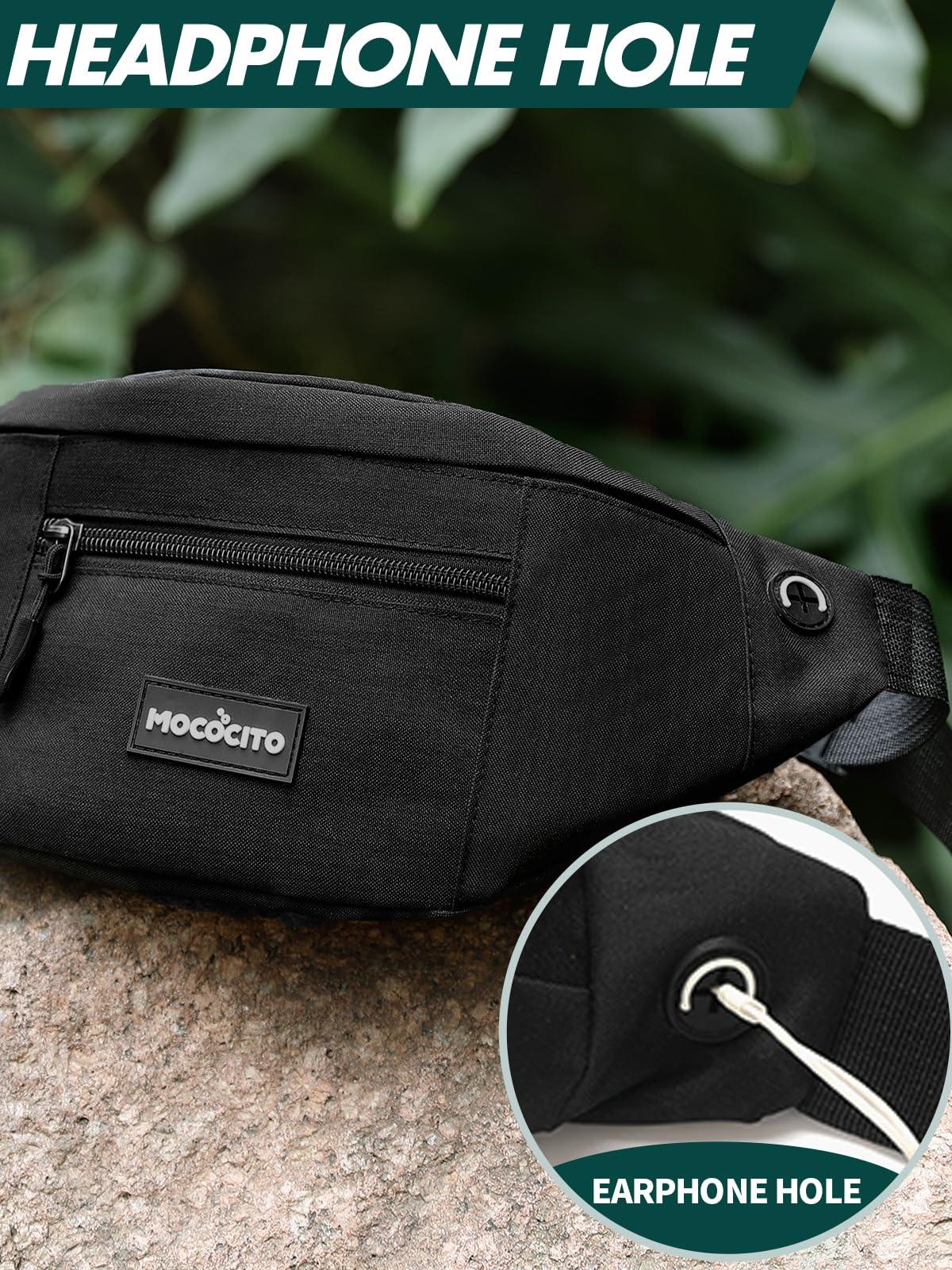 Men's Women's Waist Bag, Sports Waist Bag with 4 Zip Pockets, Men's Waist Bag, Small Adjustable Belt, Waterproof Work Waist Bag for Cycling Running Hiking Trekking Concerts - STREET STYLE