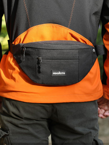 Men's Women's Waist Bag, Sports Waist Bag with 4 Zip Pockets, Men's Waist Bag, Small Adjustable Belt, Waterproof Work Waist Bag for Cycling Running Hiking Trekking Concerts - STREET STYLE