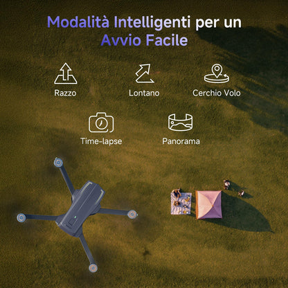 Ameta Drone con Telecamera 4K Professionale, S20 Pro Drone GPS per Bambini e Adulti con Ritorno Automatico/ 50 Minuti/Follow Me/Modalità Intelligenti/Controllo Gesti, Mini Drones FPV Meno di 249g