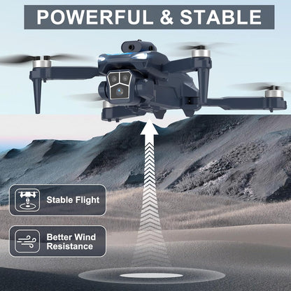 Drone Pieghévole Con Fotocamera 1080P & Schermo LCD 2,8", Evitamento Ostacoli, Motore Brushless, Quadricottero FPV WiFi, Volo A Traiettoria, Autonomia Di Volo 16 Min, Per Adulti/Principianti