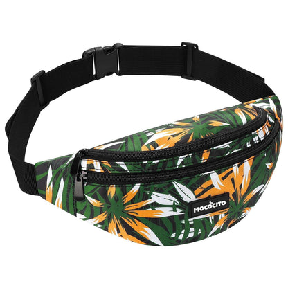 Men's Women's Waist Bag, Sports Waist Bag with 4 Zip Pockets, Men's Waist Bag, Small Adjustable Belt, Waterproof Work Waist Bag for Cycling Running Hiking Trekking Concerts - STREET STYLE