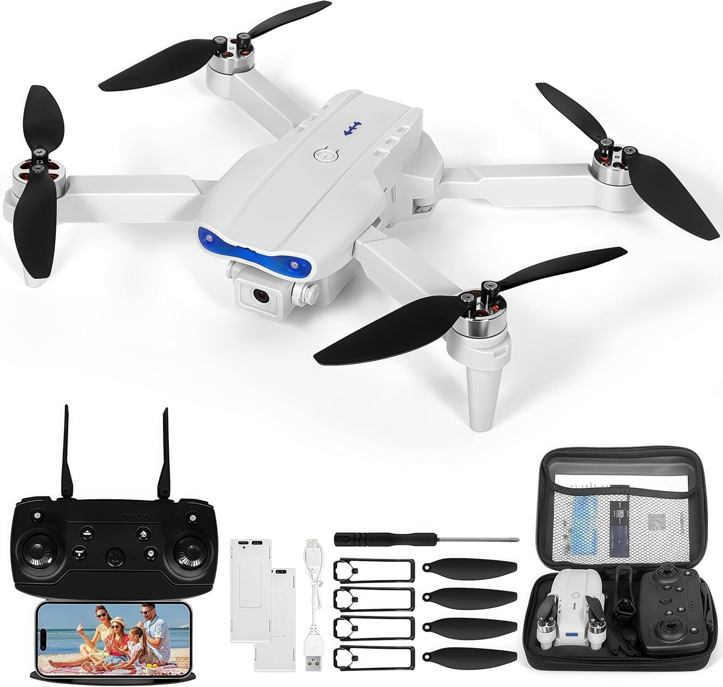 Drone con Telecamera 1080P HD, FPV Droni Telecomandati Mini Drone WiFi Video Diretta per Principianti e Bambini, Mantenimento dell'altitudine, Modalità Senza Testa