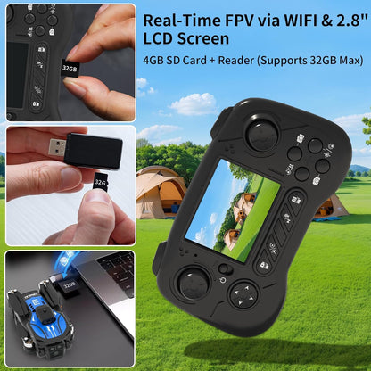 Drone Pieghévole Con Fotocamera 1080P & Schermo LCD 2,8", Evitamento Ostacoli, Motore Brushless, Quadricottero FPV WiFi, Volo A Traiettoria, Autonomia Di Volo 16 Min, Per Adulti/Principianti