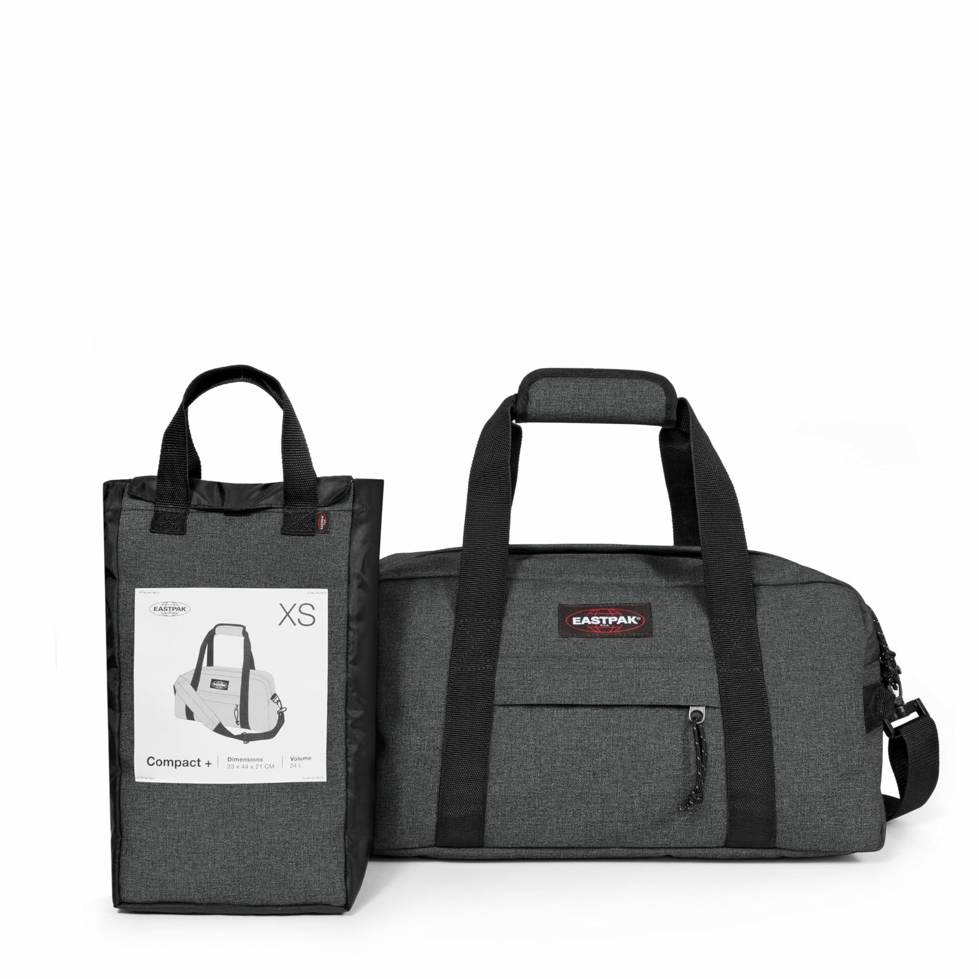 EASTPAK compact + compact+, 44 cm, 24 l, Black, Compact + - STREET STYLE