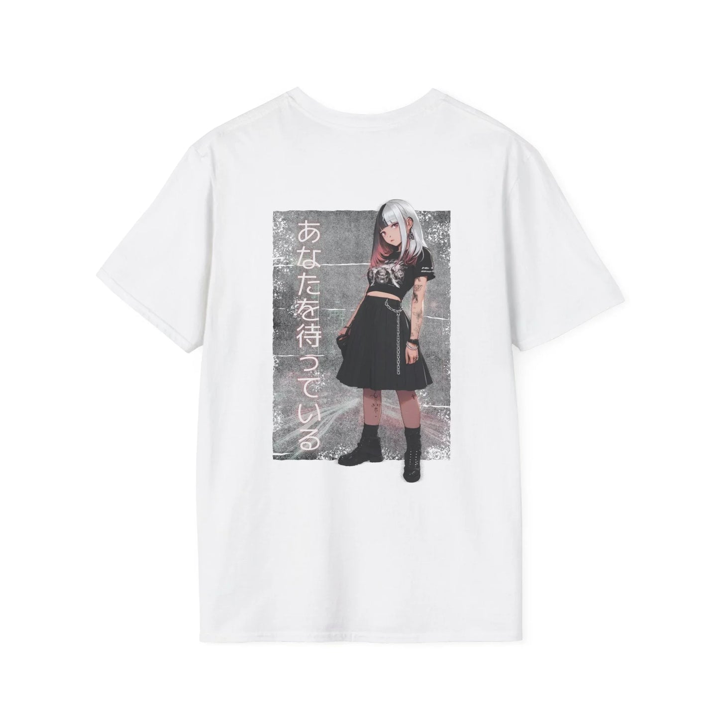 Waiting for you Girl - Anime World - Unisex T-Shirt - Back Print - STREET STYLE