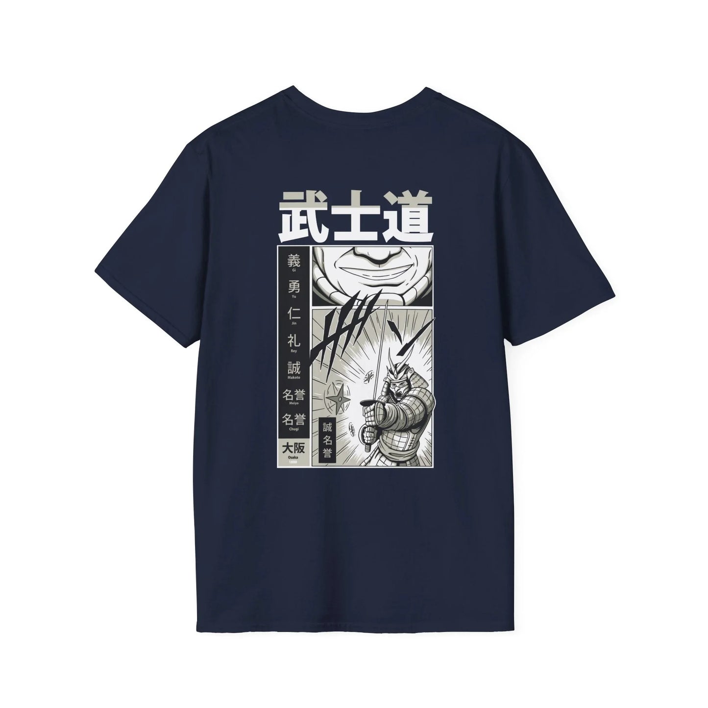 Ninja Attack - Samurai Manga - Unisex T-Shirt - Back Print - STREET STYLE