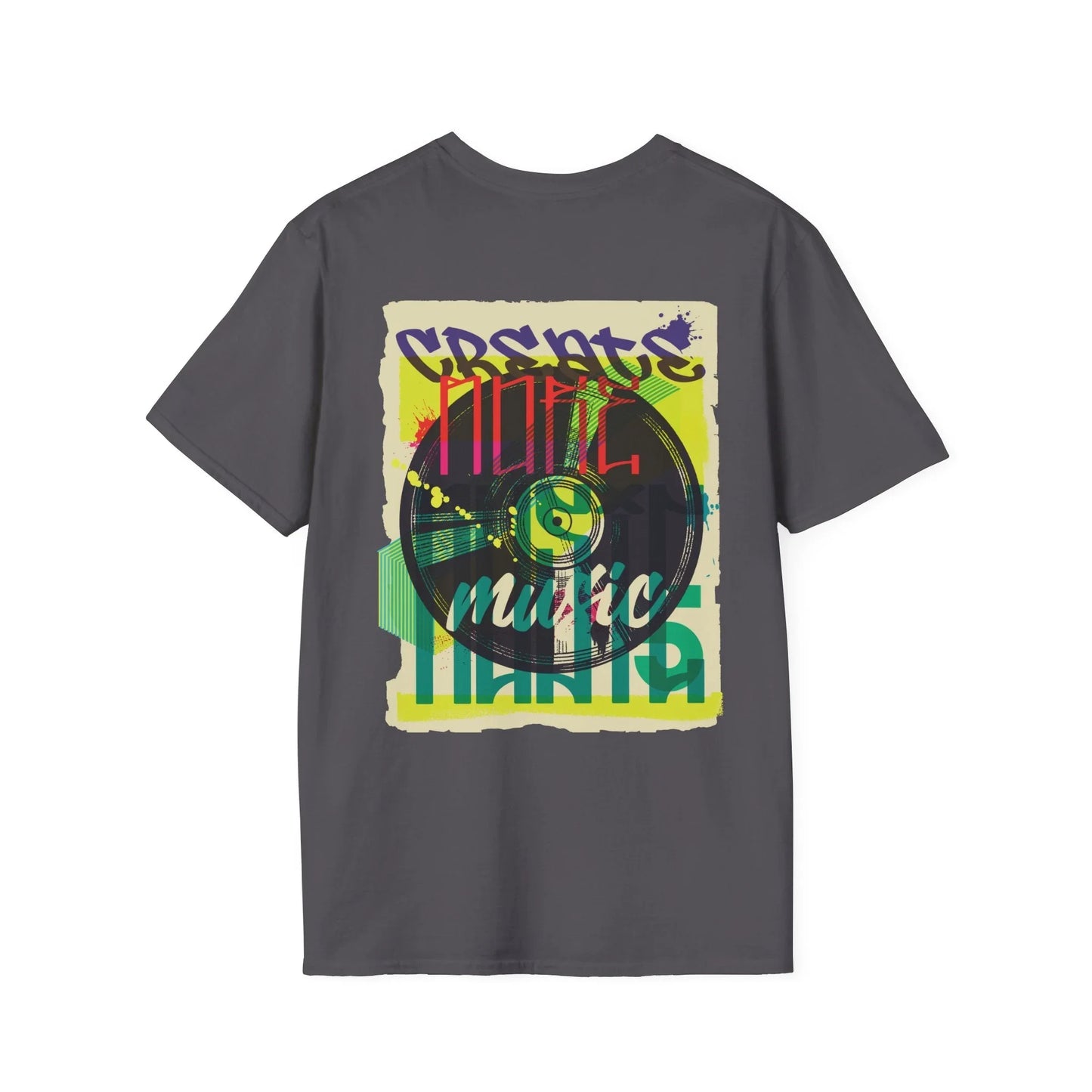 Vinyl Record - Urban Graffiti - Unisex T-Shirt - Back Print - STREET STYLE