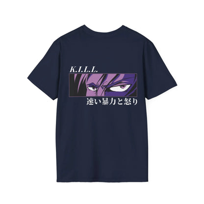 Kill Eyes - Anime World - Unisex T-Shirt - Back Print - STREET STYLE