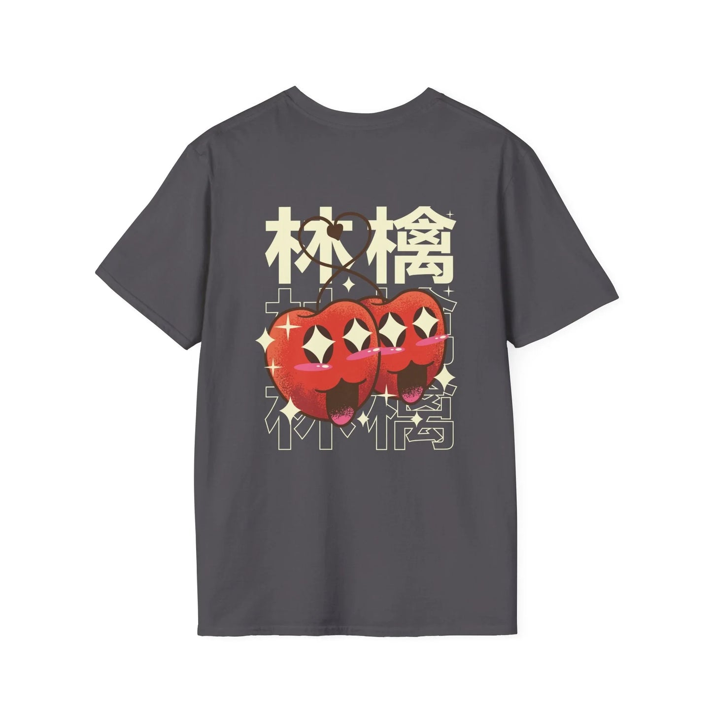 Cherry - Kawaii Character - Unisex T-Shirt - Back Print - STREET STYLE