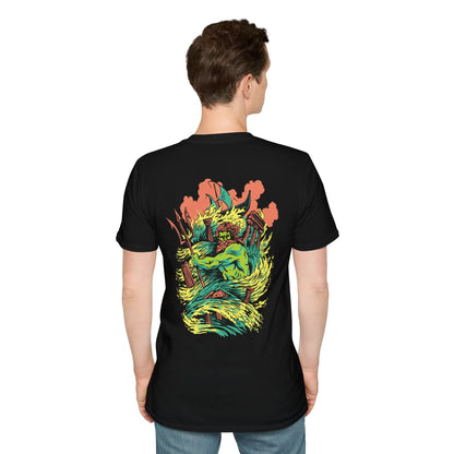 Poseidon - Greek Mythology - Unisex T-Shirt - Back Print - STREET STYLE