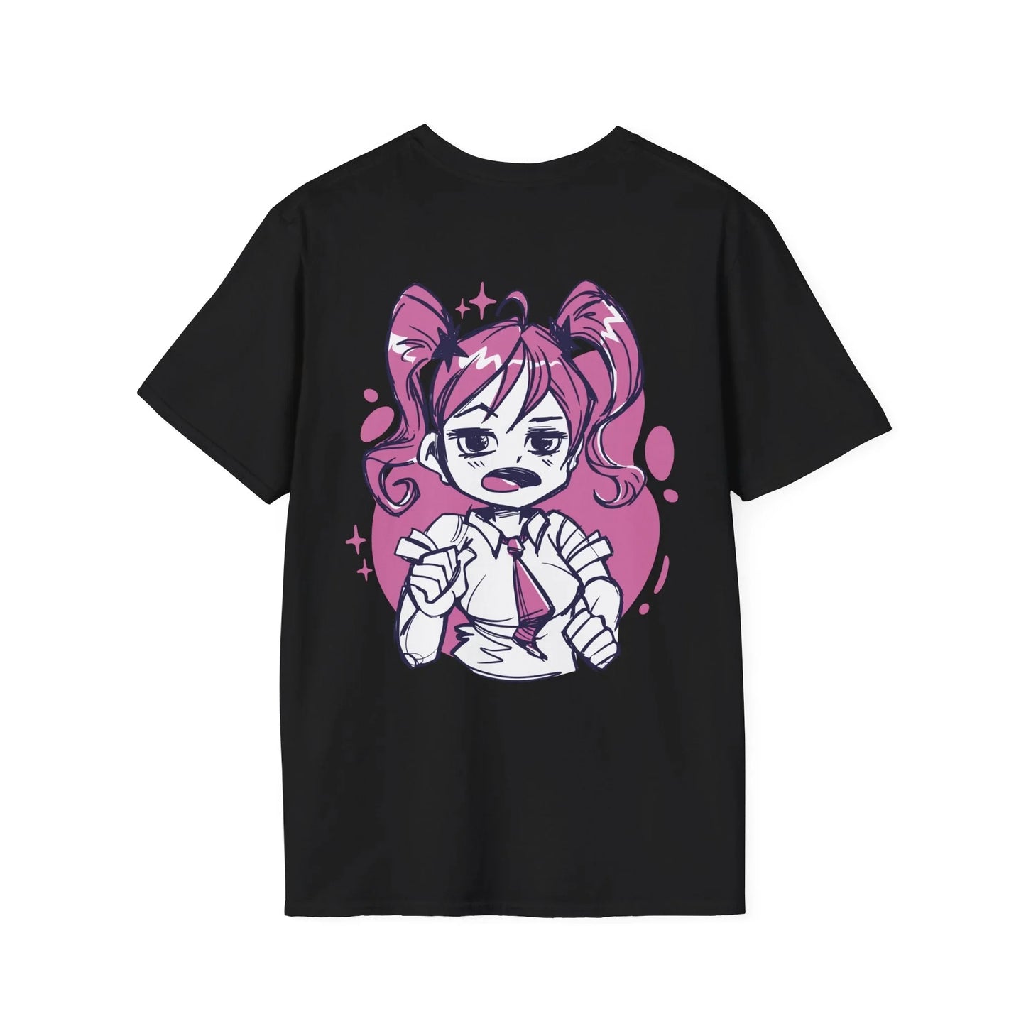 Anime Girl sketched - Anime World - Unisex T-Shirt - Back Print - STREET STYLE