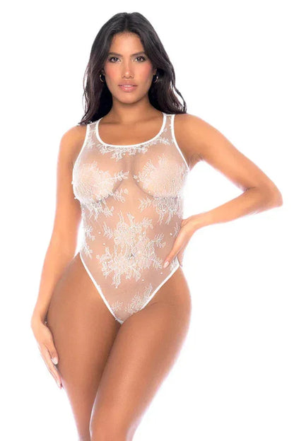 Delicate Sheer Lace Teddy Mapale Lily Grace - STREET STYLE