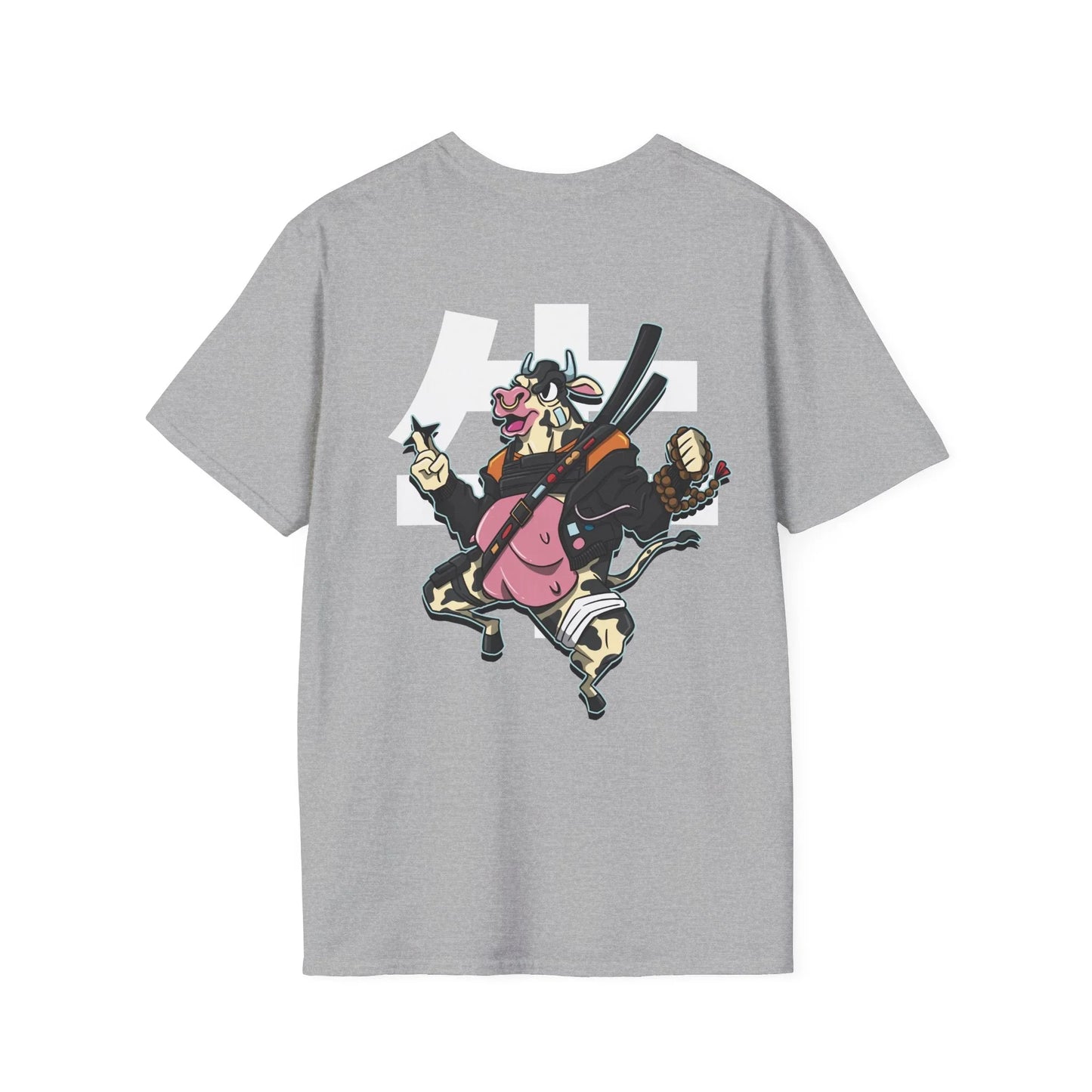 Cow - Warrior Animals - Unisex T-Shirt - Back Print - STREET STYLE
