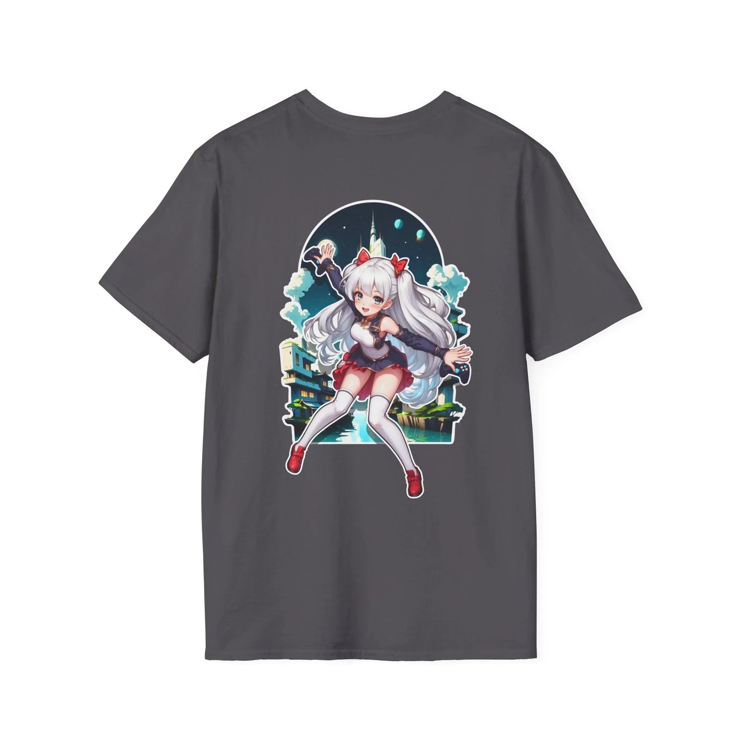 Gamer Girl - Anime World - Unisex T-Shirt - Back Print - STREET STYLE