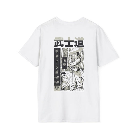 Defeated by the Samurai - Samurai Manga - Unisex T-Shirt - Back Print - STREET STYLE
