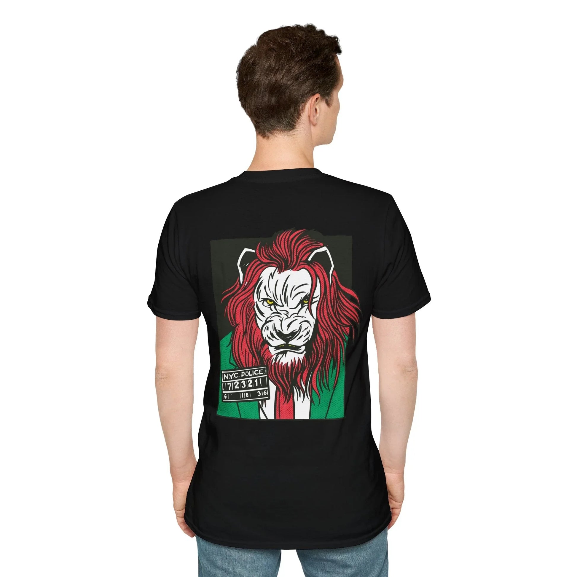Lion - Comic Mafia - Unisex T-Shirt - Back Print - STREET STYLE