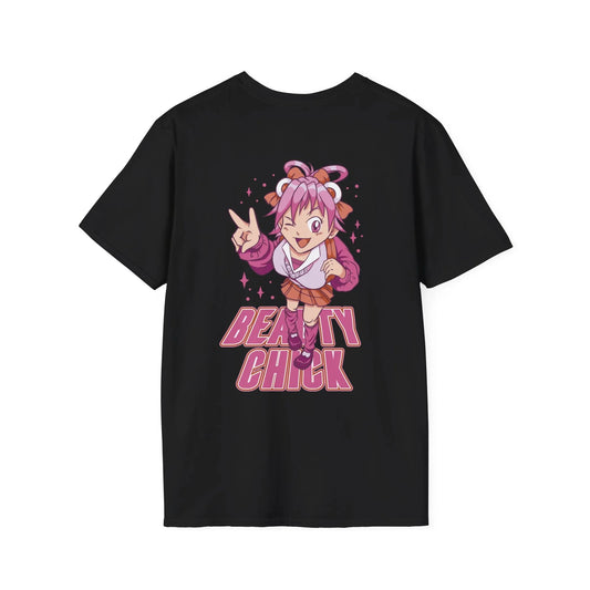Beauty Chick - Anime World - Unisex T-Shirt - Back Print - STREET STYLE