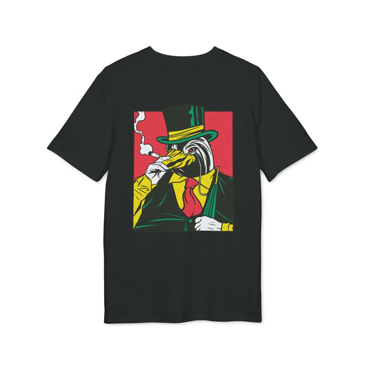 Smoking Penguin - Comic Mafia - Premium Bio Unisex T-Shirt - Back Print - STREET STYLE