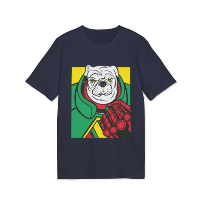 White Pug - Comic Mafia - Premium Bio Unisex T-Shirt - Front Print - STREET STYLE