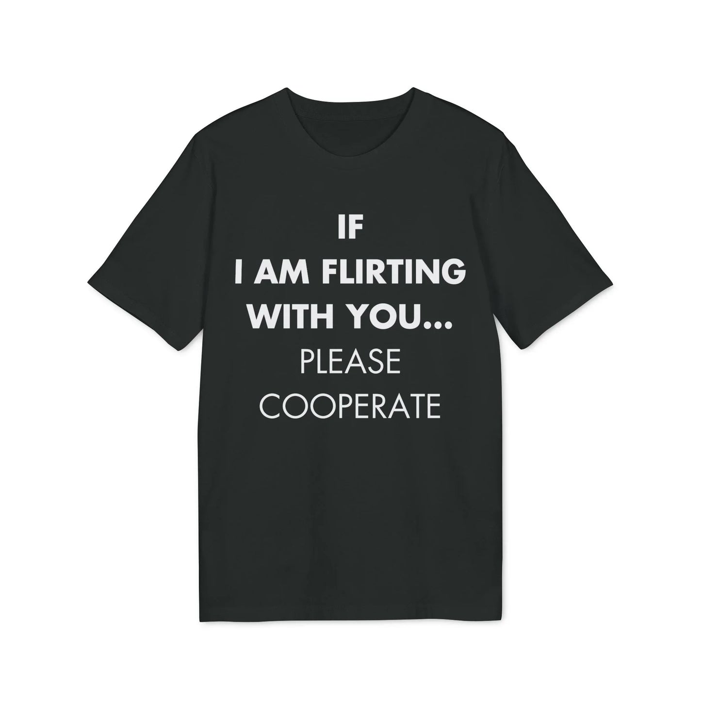 If I am flirting with you... Please cooperate - Everything I Love - Premium Bio Unisex T-Shirt - Front Print - STREET STYLE