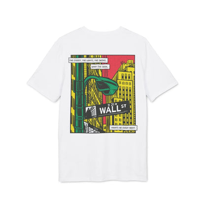 Wall Street - Comic Mafia - Premium Bio Unisex T-Shirt - Back Print - STREET STYLE