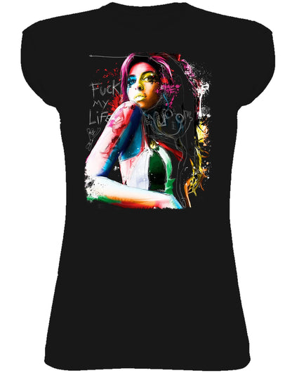 Amy Winehouse The Legend - T-shirt Donna Cotone Bio - STREET STYLE