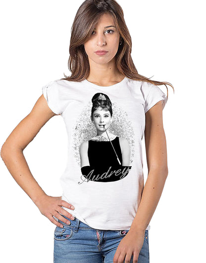 T-shirt Audrey Hepburn Donna - Cotone 100% Bio - STREET STYLE