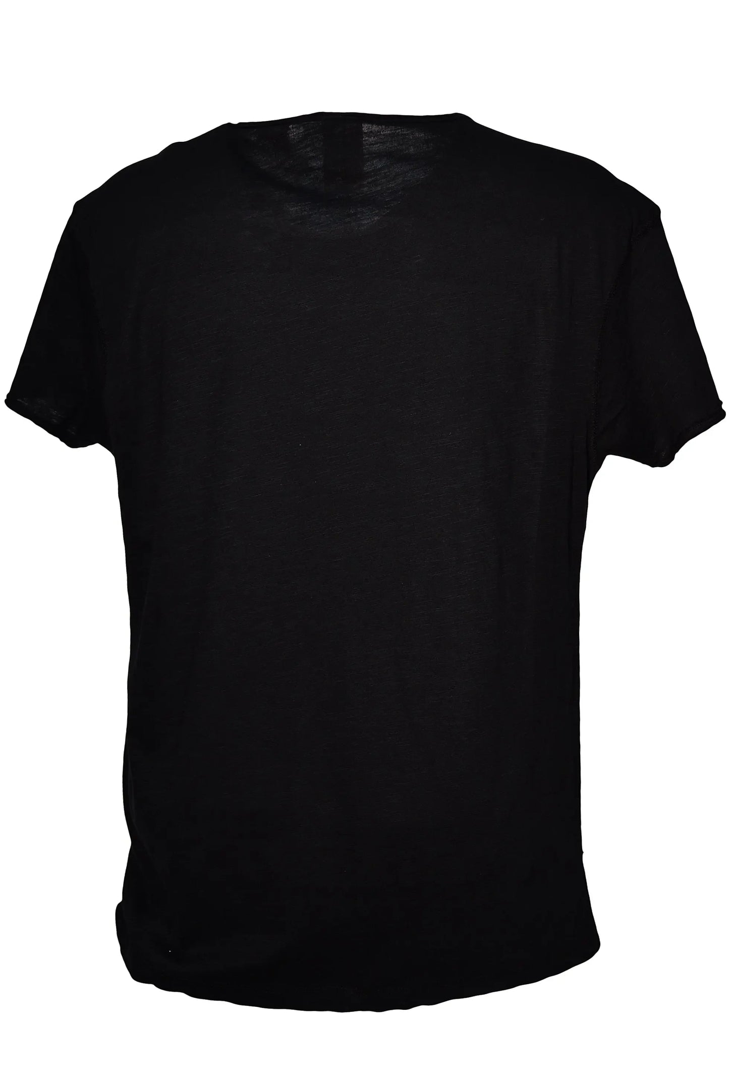 T-shirt streetwear nera in cotone, maniche corte, stile urban minimale, senza stampe