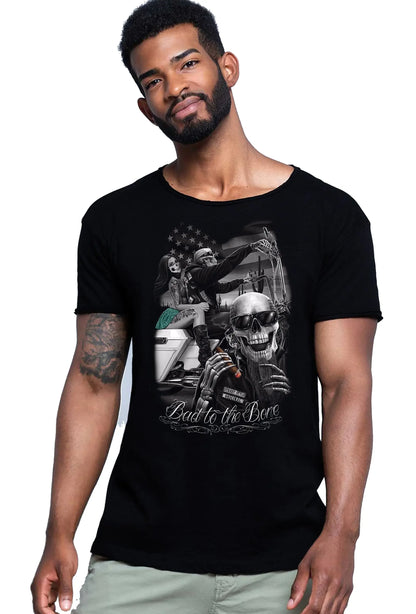 T-shirt Uomo Tattoo Skull - Cotone Fiammato 100% - STREET STYLE