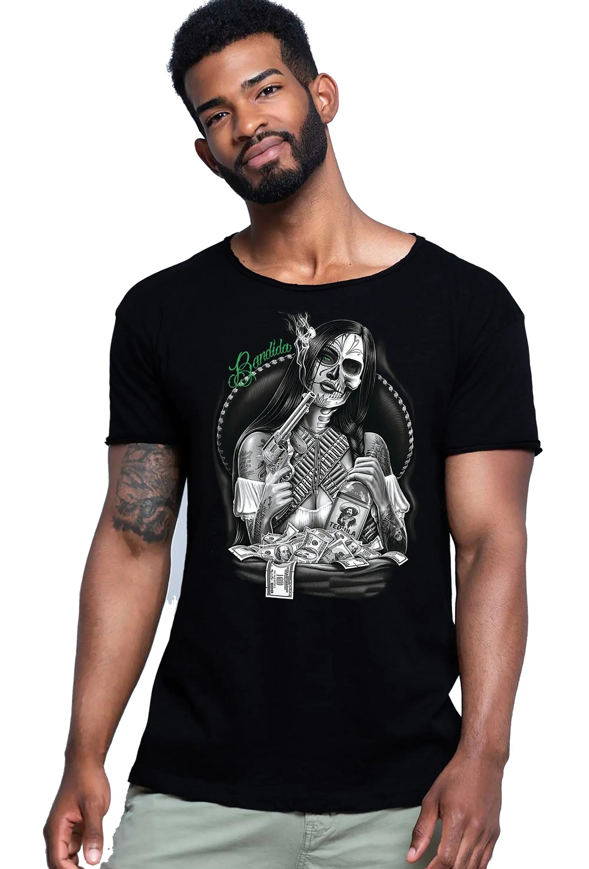 Bandida Gonzales Tattoo Skull - T-shirt Uomo Cotone - STREET STYLE